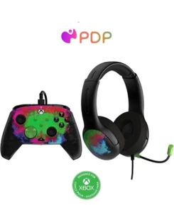 PDP Space Dust Bundle: Wired Controller & AIRLITE GLOW Wired Headset for Xbox - Picture 1 of 7