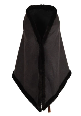 Estola bufanda recortada de piel de cachemir chinchilla negra Loro Piana nueva con etiquetas Foto 1 de 4