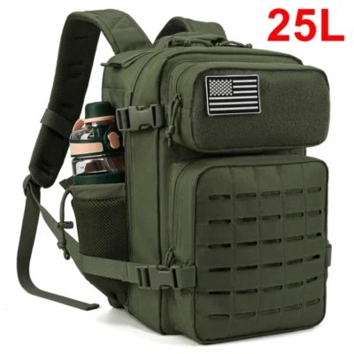 Sac à dos Grande Capacité Pour Randonnée Camping Imperméable Militaire 25L 45L - Photo 1/4