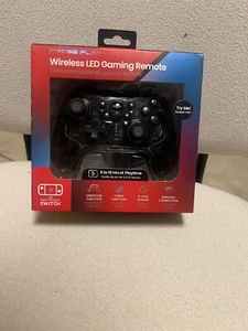 Nintendo Switch Wireless Controller - Press Play LED Gaming Remote- Dark Clear - Afbeelding 1 van 3