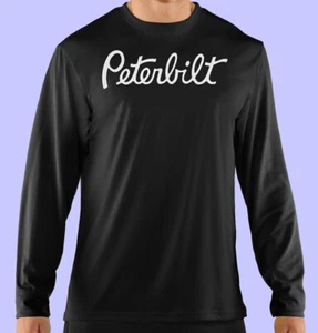 Black Long Sleeve T Shirt, Business, Motor Sports, Peterbilt 100% Cotton, Unisex - Picture 1 of 2