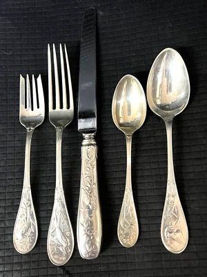 Набор из 5 предметов Tiffany Audubon из стерлингового серебра - Изображение 1 из 4