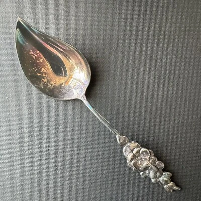 Vintage Reed Barton Harlequin Apple Blossom Jelly Server Silverplate 60s Boho - Image 1 of 4