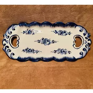 Tocador de porcelana vintage R.C & CAL Portugal, pintado a mano, firmado, numerado - Imagen 1 de 6