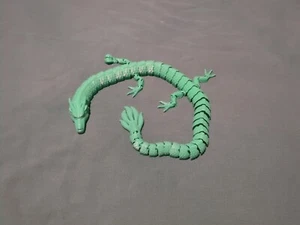 Gelenkiger chinesischer Drache 3D-gedruckt grün 19" - Bild 1 von 3