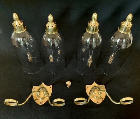 Lester Berry 18th Century Reproduction Hurricane Candle Wall Sconce (2)  #221 Cover