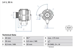 Bosch 0986038370 Alternator - Image 1 of 1