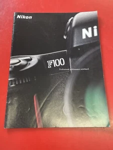 Nikon F100 Film Camera Product Brochure 2000 Fantastic Condition Booklet - Picture 1 of 8