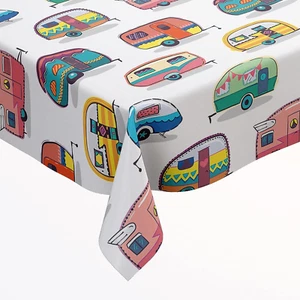 Dplin Vinyl Camping Tablecloth 100% Waterproof Reusable Picnic Table Cover - Picture 1 of 12