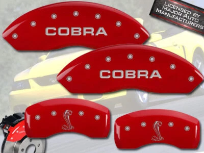 2007-2008年福特野马谢尔比GT前后红色MGP制动卡钳盖“眼镜蛇” — 第 1/4 张图片