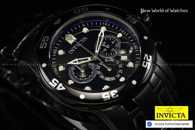Новый Invicta 48 мм мужчин Pro дайвер акваланга хронограф черный циферблат тройной черный часы - Изображение 1 из 4