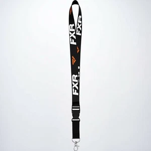 FXR Black with White & Orange Keychain Lanyard 181690-1001 - Foto 1 di 2