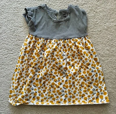 Vestido estampado a rayas y naranja talla 4 Tea Collection para niñas Foto 1 de 4