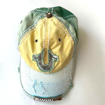 Gorra de béisbol TRUE RELIGION Y2K, gorra de camionero, ajustable rara de colección Foto 1 de 4