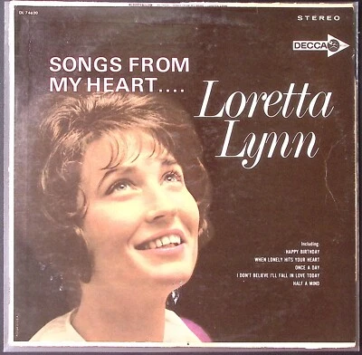 LORETTA LYNN  SONGS FROM MY HEART.... DECCA RECORDS DL 74620 VINYL LP 173-14 Foto 1 de 4