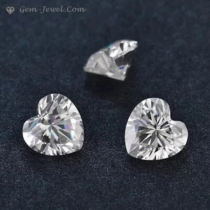 Lovely 10 X 10 MM 3.30 CT Full White Heart Shape Cut Loose Moissanite 4 Ring - Picture 1 of 10