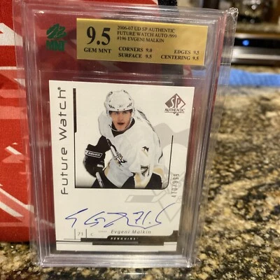 2006-07 SP Authentic Evgeni Malkin Future Watch Rookie Auto 470/999 500 Goals!! - Image 1 of 4
