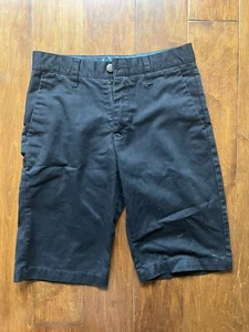 EUC Boys Corpo Class Volcom Black Khaki Canvas Shorts 27-14 5 pockets - Picture 1 of 3