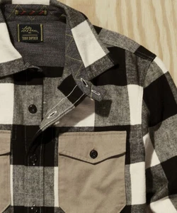 L.L.BEAN X TODD SNYDER TAB-COLLAR CHAMOIS SHIRT WITH TRIM IN CLASSIC BLACK S NWT - Picture 1 of 4