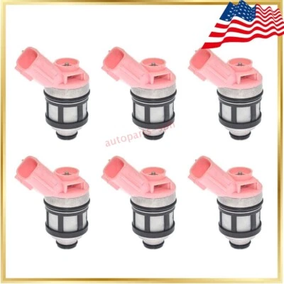 6PCS JS23-4 Fuel Injectors For Nissan Frontier 1998-2004 Quest 1995-2003 3.3L V6 - Image 1 of 4