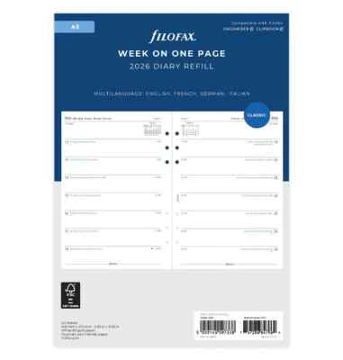 filofax Kalendereinlage 2026 A5  1 Woche / 1 Seite deutsch Kalendarium 26-68517 - Bild 1 von 4