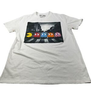 Pac-Man Women's Size Medium Graphic Tee Shirt Short Sleeve White Preowned
