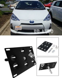 For 11-15 Toyota Prius C Tow Hook Hole Cover License Plate Bracket Mount Holder - Picture 1 of 4