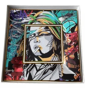 Brigitte Bardot Baci Milano Tray / Trinket Street Art Approx 7” X 7” - Picture 1 of 5