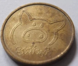 Swiggie Glückspfennig Motiv Schwein unedel Gebrauchsspuren stampsdealer - Bild 1 von 2