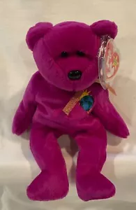 TY Millennium Bear Beanie Baby Con Errore 1999 Raro Nuovo Con Etichetta Millenium - Foto 1 di 10