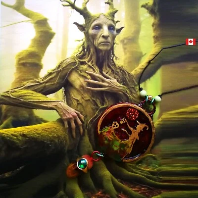 Collar Colgante Wicca Joyería Amuleto Talismán Verde Bruja Espíritu Guía Bosque Foto 1 de 4