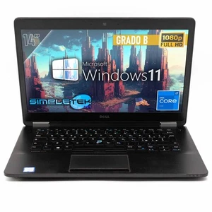 Dell E7470 i7 14 " Windows 11 Pro Computer Portable 16GB 240GB Layout USA PC - Picture 1 of 8