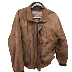 Bomber uomo in pelle isolante rimovibile di Aventure Bound, taglia small - Foto 1 di 12