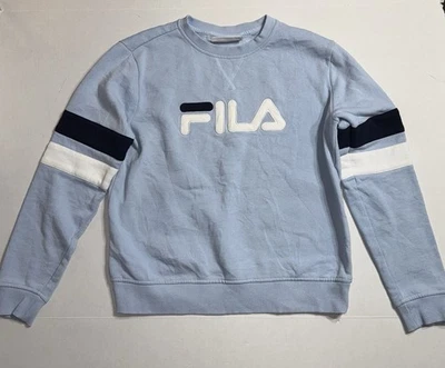 Fila Women's Size Small Michele Pullover Crewneck Long Sleeve Blue Sweatshirt - Image 1 of 4