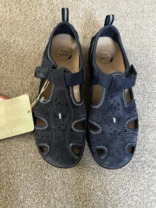 Ladies Free Spirit Shoes Earth Leather Comfort Walking Touch Fastening Sandals - Picture 1 of 5