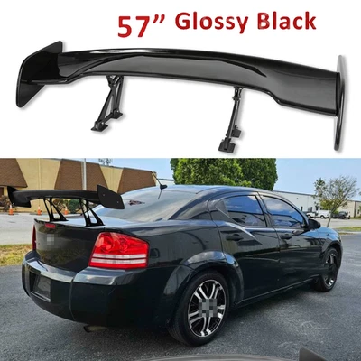 Glossy Black 57" Rear Spoiler Wing Truck GT-Style For 2008-2014 Dodge Avenger - Image 1 of 4