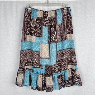 Falda De Colección SIN Límites Juniors Mediana Patchwork Floral Slip Midi Hada Y2K Foto 1 de 4