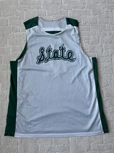 Michigan State Spartans Reversible Men's L Basketball Practice Nike Jersey MSU - Picture 1 of 7