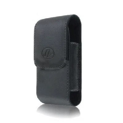 Black Color Vertical Leather Cover Clip Side Holster Case Pouch For ZTE Z222 - Image 1 of 2