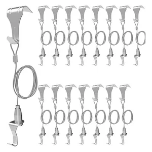 16 Pcs Picture Rail Hanging System,Picture Rail Hooks Molding Hooks Picture1514 - Picture 1 of 6