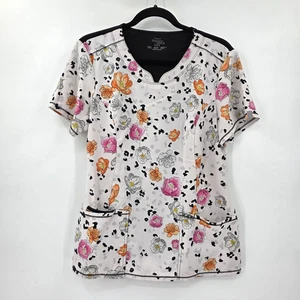 Blusa Médica Cherokee Infinity Para Mujer Mediana Estampado Floral Uniforme #2629A - Imagen 1 de 8