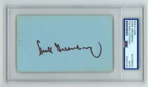 Hank Greenberg Signed Autographed 3x5 Index Card Cut PSA DNA Auto Tigers HOF A - Picture 1 of 2