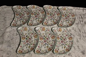 Crescent Plate Minton Haddon Hall Green Edge Dinner Plate 9in Vintage Never Used - Picture 1 of 5