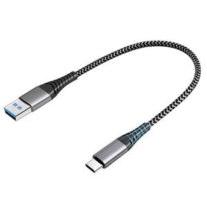 T Tersely 30cm Short USB C Cable A to Type C Fast Charger Nylon Braided 1x pack - Picture 1 of 7