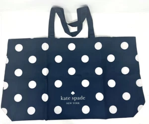 KATE SPADE GROSS MARINEBLAUWEISSSE POLKA PUNKT SCHULTERTASCHE WIEDERVERWENDBAR TASCHE SHOP FALTBAR - Bild 1 von 4
