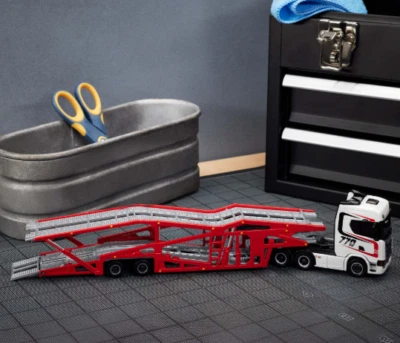 2025 Hot Wheels Elite 64 Scania 770 S - White/Red **IN HAND** - Image 1 of 3