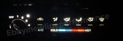 Kit de bombilla LED blanca climatización climatización calefacción aire acondicionado apta para Nissan 240sx S14 1995-1998 Foto 1 de 2