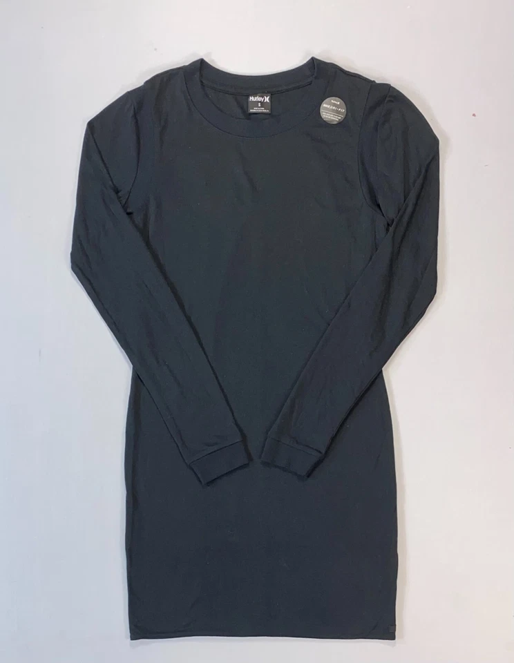 Women's Hurley Long Sleeve T-Shirt Dress NEW - Image 1 of 1