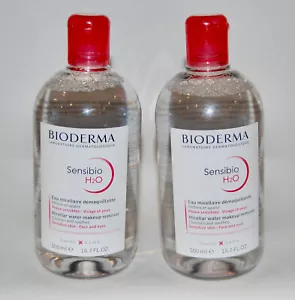 Lot of 2 BIODERMA Sensibio H2O Micellar Water Makeup Remover 500mL Exp 11/26 - Picture 1 of 4