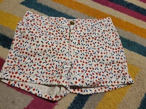 NWT Juniors Size 5 So Favorite Midi Low Rise Cherry Print Casual Shorts - Picture 1 of 10